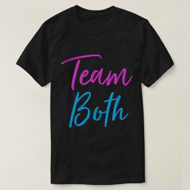 Team Beide zwei Geschlechteroffenbarungen Party An T-Shirt (Design vorne)