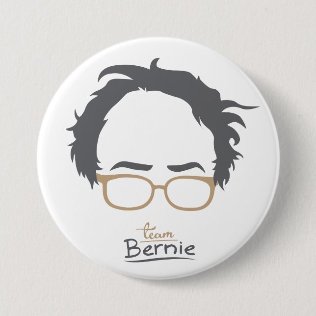 Team Bernie - Bernie-Sandpapierschleifmaschinen Button (Vorderseite)