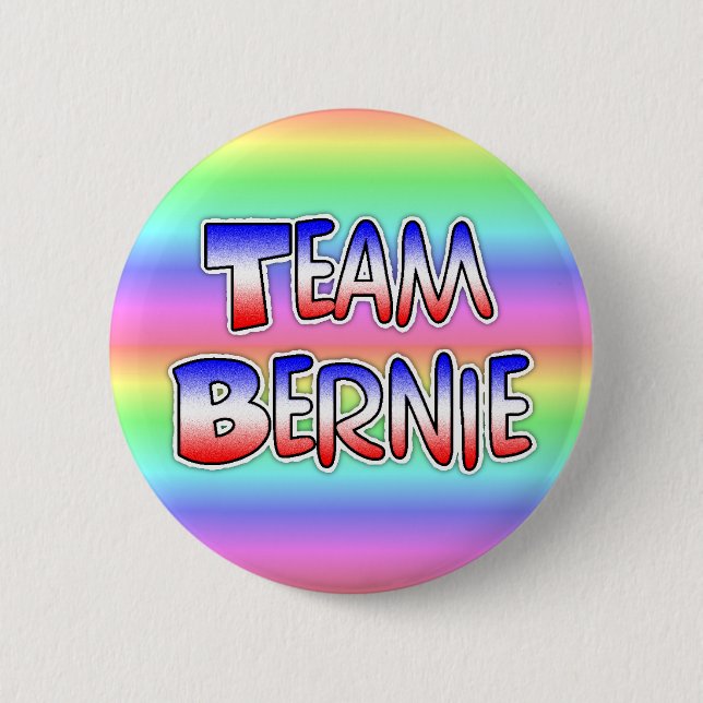 Team Bernie Sanders Patriotic Political Button (Vorderseite)