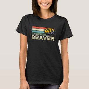 Team Biber Retro Lieben Tierzoo-Tiere in Nagetiere T-Shirt