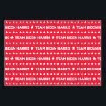 Team Biden Harris White Stars Muster Custom Red Geschenkpapier Set<br><div class="desc">Stolz Team Biden Harris zu sein!</div>