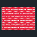 Team Biden Harris White Stars Muster Custom Red Geschenkpapier Set<br><div class="desc">Stolz Team Biden Harris zu sein!</div>