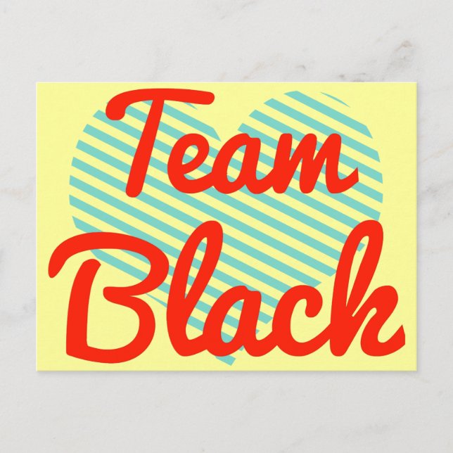 Team Black Postkarte (Vorderseite)