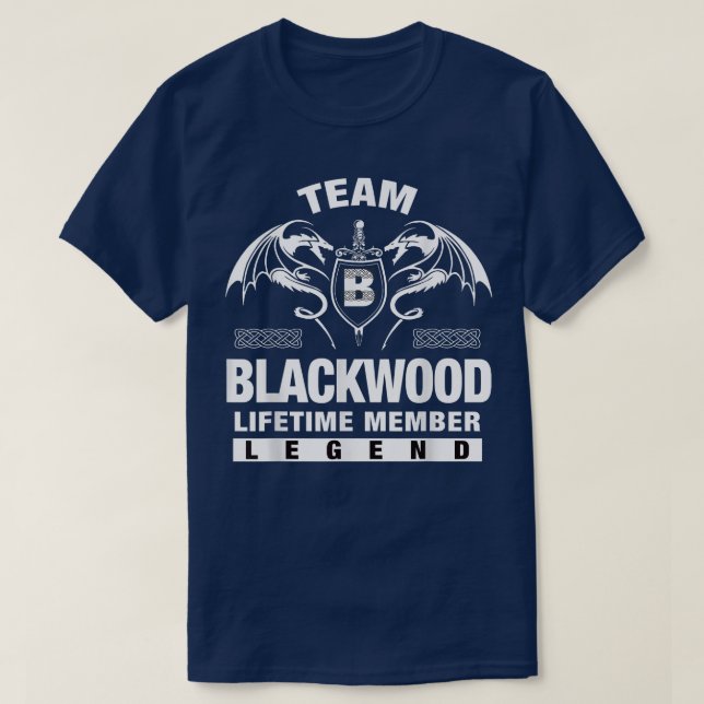 Team BLACKWOOD Lifetime Member Geschenke T-Shirt (Design vorne)