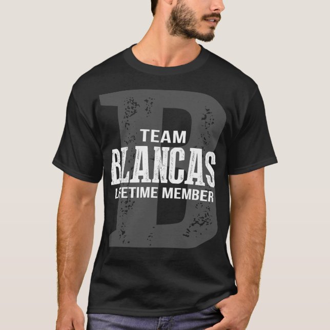 Team BLANCAS Lebenszeit Mitglied T-Shirt (Vorderseite)