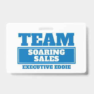 Team blau personalisiertes Namens-Teambuilding-Abz Ausweis