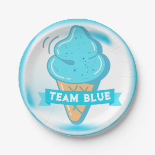 Team Blue Ice Cream Gender Reveal Pappteller
