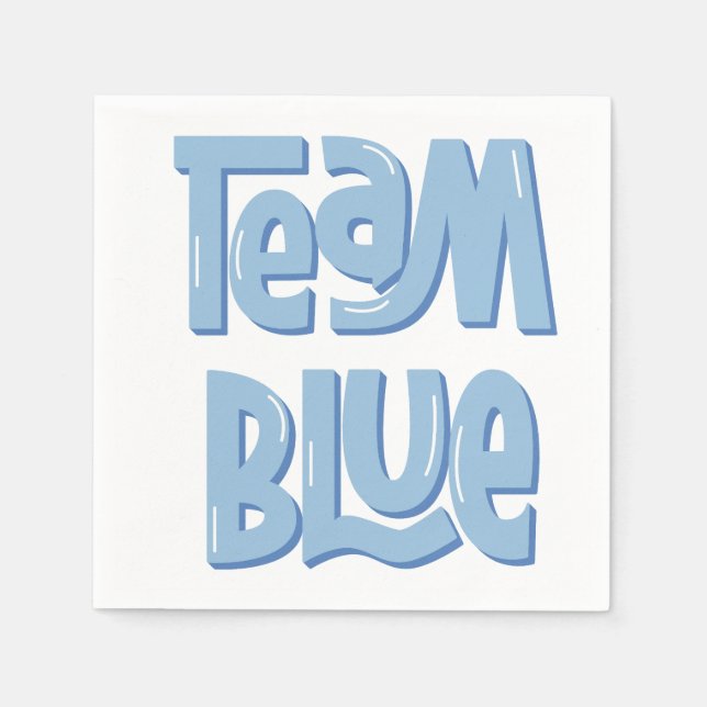 Team Blue Paper Napkin Serviette (Vorderseite)