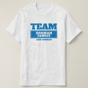 Team Blue personalisierte Familie oder Gruppe T - T-Shirt