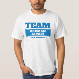 Team Blue personalisierte Familie oder Gruppe T -  T-Shirt