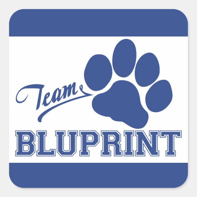 Team BluPrint Square Sticker (Vorderseite)