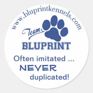 Team BluPrint Sticker: Oft Imitated Niemals Dup... Runder Aufkleber