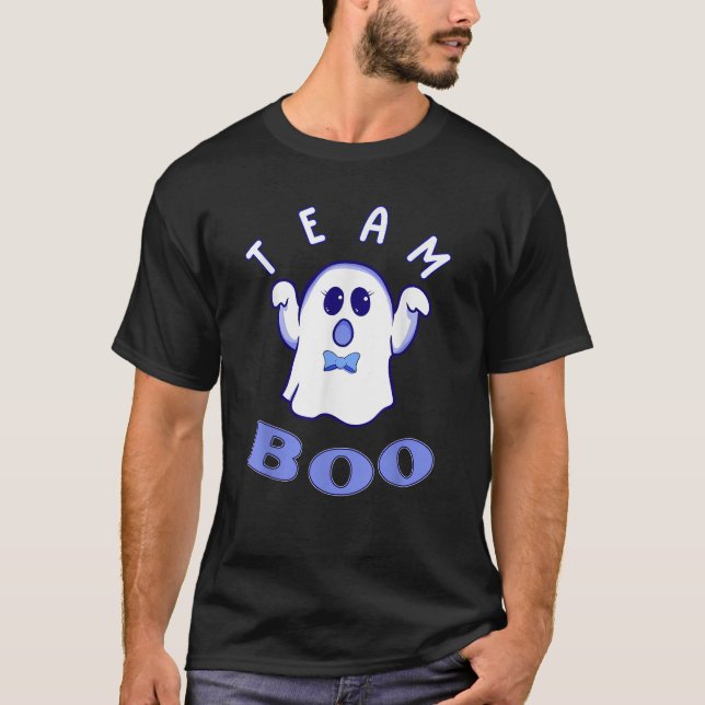 Team Boo Wir Liebe Sie Halloween Gender Reveal P T-Shirt (Vorderseite)