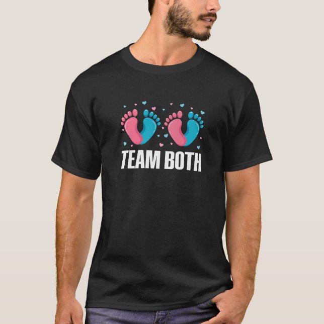Team Both for a Gender Reveal Parents  1 T-Shirt (Vorderseite)