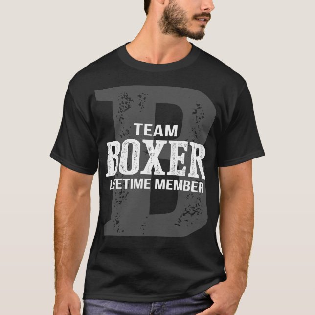 Team BOXER Lebenslaufzeitmitglied T-Shirt (Vorderseite)