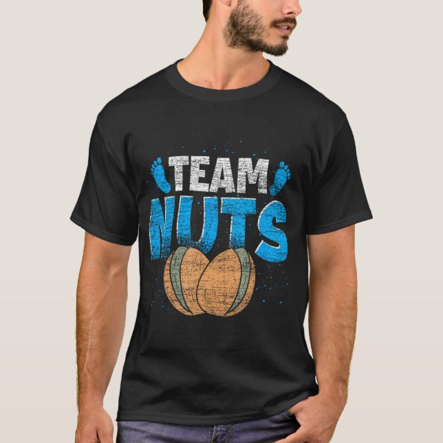 Team Boy Baby Shower Team Nuts Future Parters Gend T-Shirt (Vorderseite)