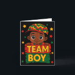 Team Boy Black Kids Gender Reveal Baby Ankündigung<br><div class="desc">Team Boy Black Kids Gender Reveal Baby Announcement Party</div>