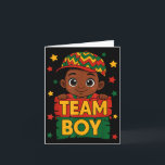 Team Boy Black Kids Gender Reveal Baby Ankündigung<br><div class="desc">Team Boy Black Kids Gender Reveal Baby Announcement Party</div>
