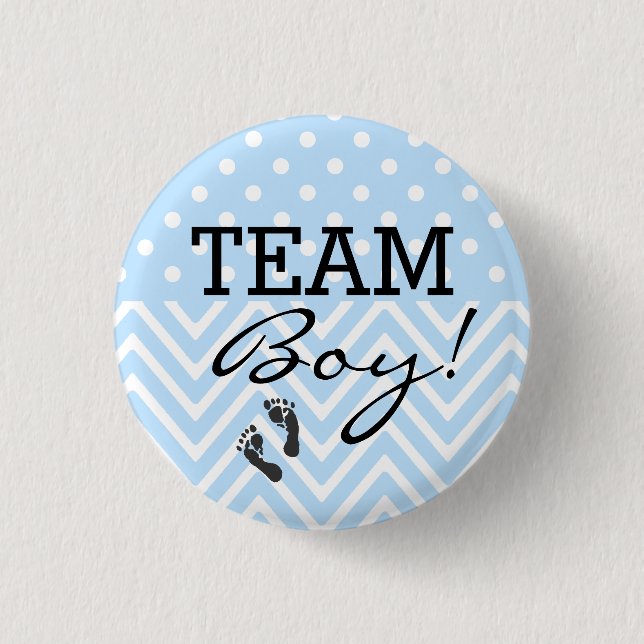 Team Boy Blue Baby Dusche Button (Vorderseite)