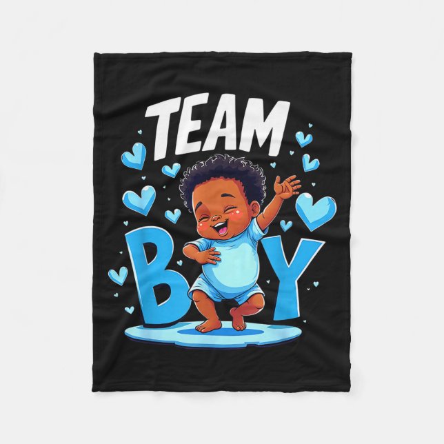 Team Boy Design Gender Reveal New Baby Boy  Fleecedecke (Vorderseite)