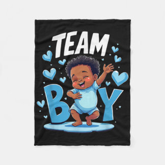 Team Boy Design Gender Reveal New Baby Boy  Fleecedecke