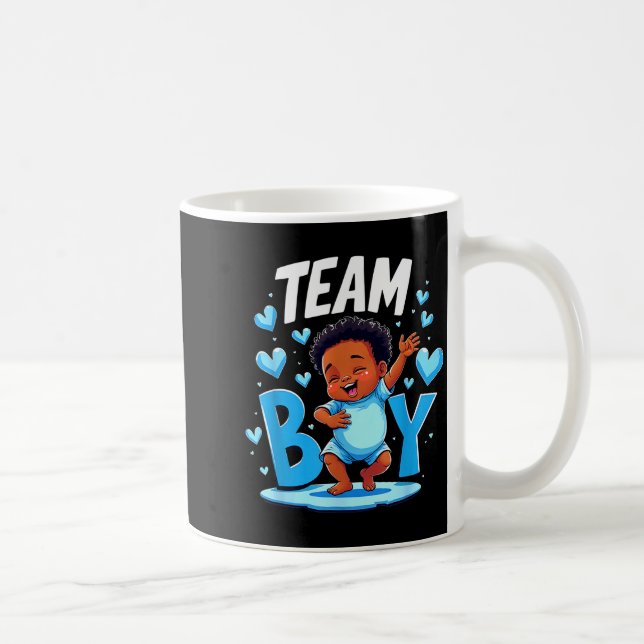 Team Boy Design Gender Reveal New Baby Boy  Kaffeetasse (Rechts)