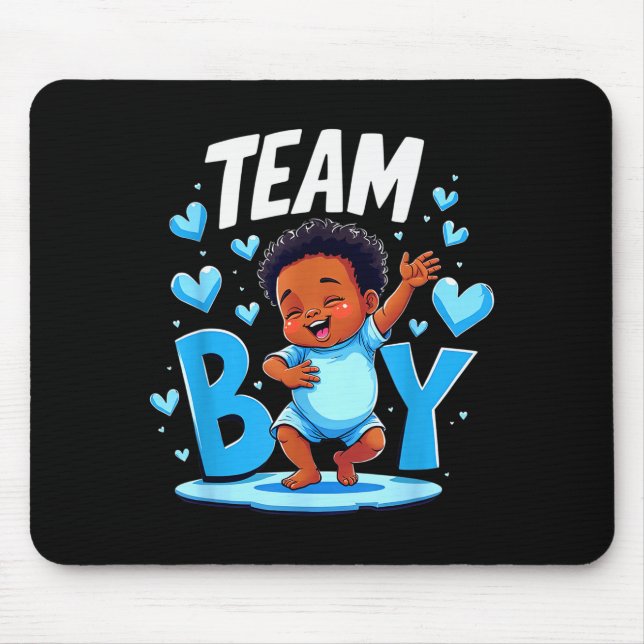 Team Boy Design Gender Reveal New Baby Boy  Mousepad (Vorne)