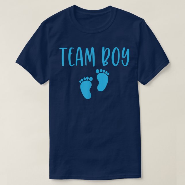 Team Boy Gender Reveal Baby Dusche Rosa oder Blau  T-Shirt (Design vorne)