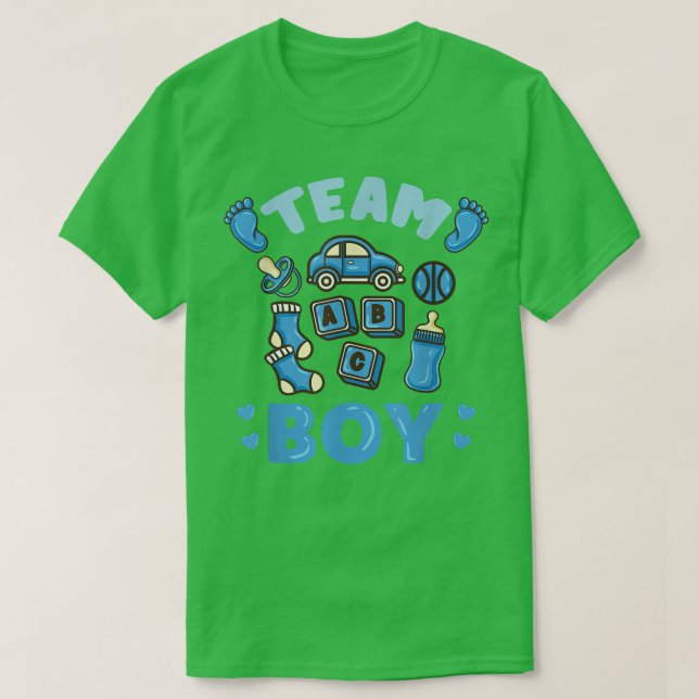 Team Boy Gender Reveal Boy 663 T-Shirt (Design vorne)