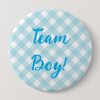 Team Boy, Gender Reveal Button, Blue Button