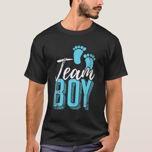 Team Boy Gender Reveal T Shirt (Vorderseite)