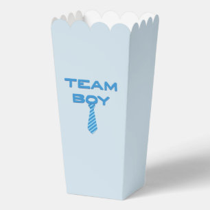 Team Boy mit Necktie Gender Reveal Geschenkschachtel