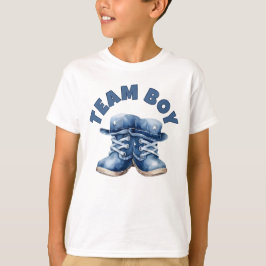 Team Boy Niedlich Little Blue Baby Boots Gender Re T-Shirt