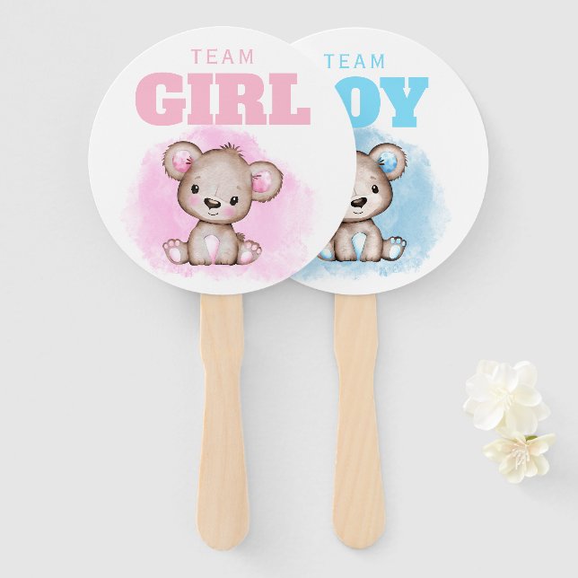 Team Boy oder Team Girl Gender-Enthüllung Abstimml Fächer