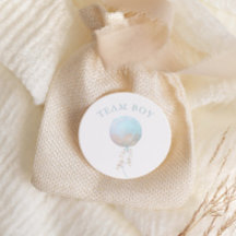 Team Boy Pink Balloon Minimalistisch Gender Reveal
