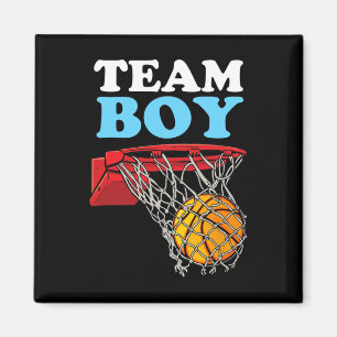 Team Boy Sketll Geschlecht Enthüllung Blau Magnet