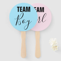 Team Boy & Team Girl Gender Reveal Party Sign Fans