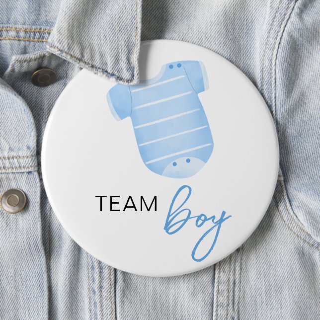 Team Boy tragen, was Baby wird ratess Blue White Button (Beispiel)