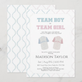 Team Boy vs Team Girl Baseball Gender Reveal  Einladung