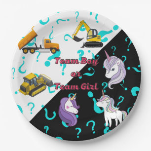 Team Boy vs Team Girl Heavy Equipment vs Unicorns Pappteller