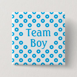 "Team Boy" White Polka Dot Geschlecht Vorhersage Button