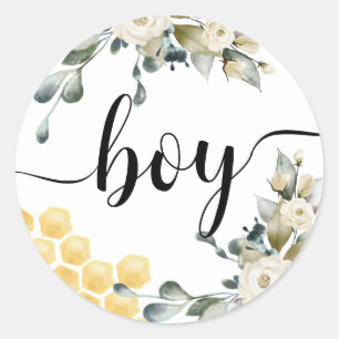 Team Boy wurde zum Thema Gender Reveal Round Aufkl Runder Aufkleber