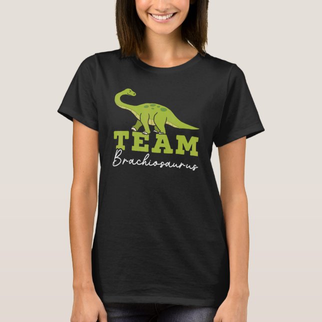 Team Brachiousaurus Dinosaur Future Paleontologist T-Shirt (Vorderseite)