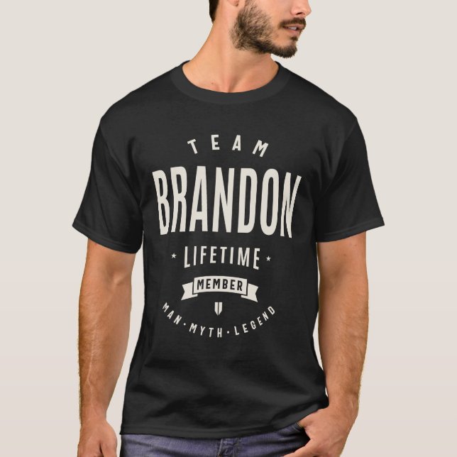Team Brandon Lifetime Member Funny Name Brandon T-Shirt (Vorderseite)