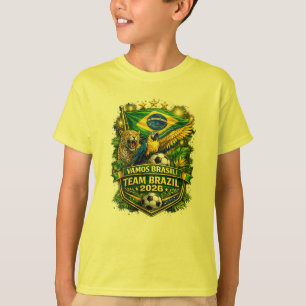 Team Brasil 2026 Jaguar & Arara Fußballfan T-Shirt