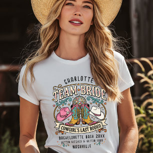 Team Braut! Cowgirl’s Letztes Rodeo Western T-Shirt