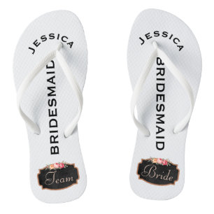 Team-Braut der Brautjungfern-Strand-Hochzeits-  Flip Flops