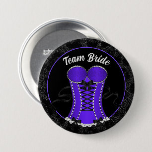 Team Braut Flirtendes Lila Korsett Button