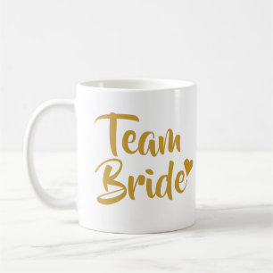 Team Braut Gold Herz Kaffeetasse