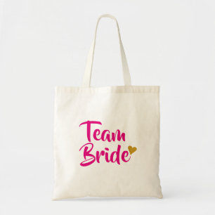 Team Braut Gold Herz Tragetasche